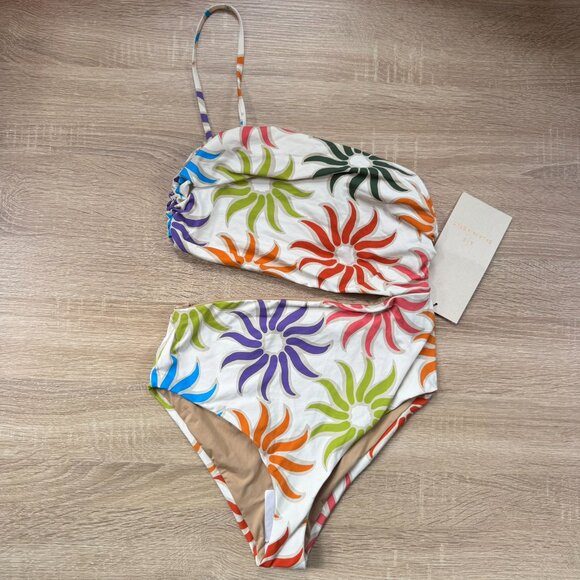 NWT Cala De La Cruz Marissa Asymmetric Cutout One Piece Swimsuit Small - Picture 11 of 13